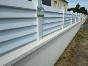 Cloture PVC – Muret parpaing enduit -Portail PVC-après